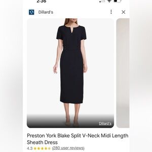 Dillards Preston and York classic black dress